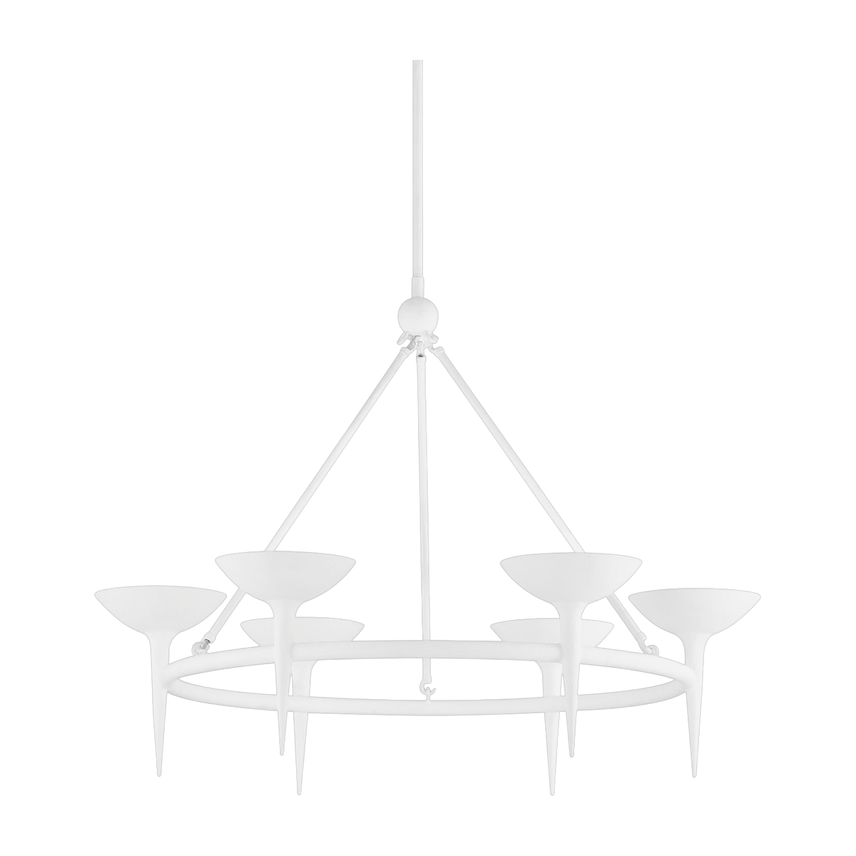 Suspension en aluminium blanc gesso 102x77cm Cecilia - Troy Lighting