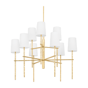 Suspension en acier feuille d'or ancienne 92x70cm River - Troy Lighting