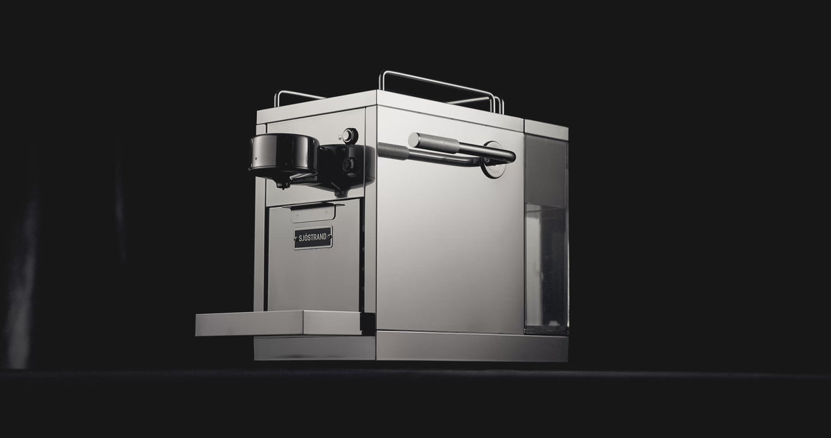 Load video: Beige Stainless Steel Coffee Machine The Original 2.0 - SJOSTRAND