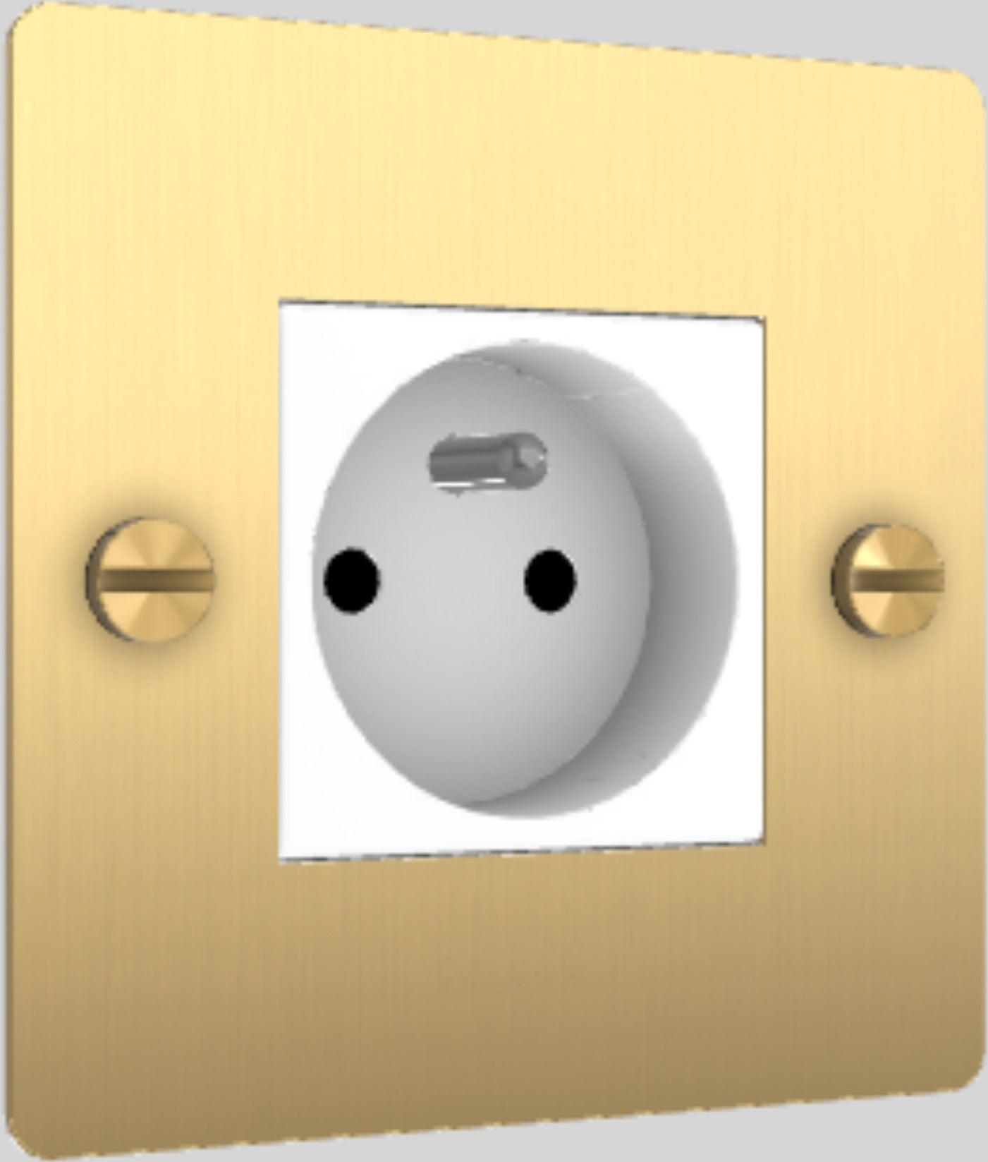 Prise 1G laiton blanc et doré Socket - Buster+Punch