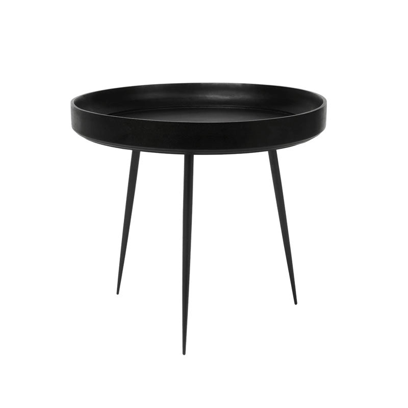 Table basse ronde en bois et acier noir 46 x 52 cm Bowl - Mater