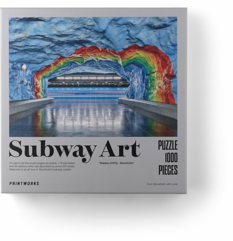 Puzzle subway art rainbow 1000 pièces - Printworks - The Cool Republic