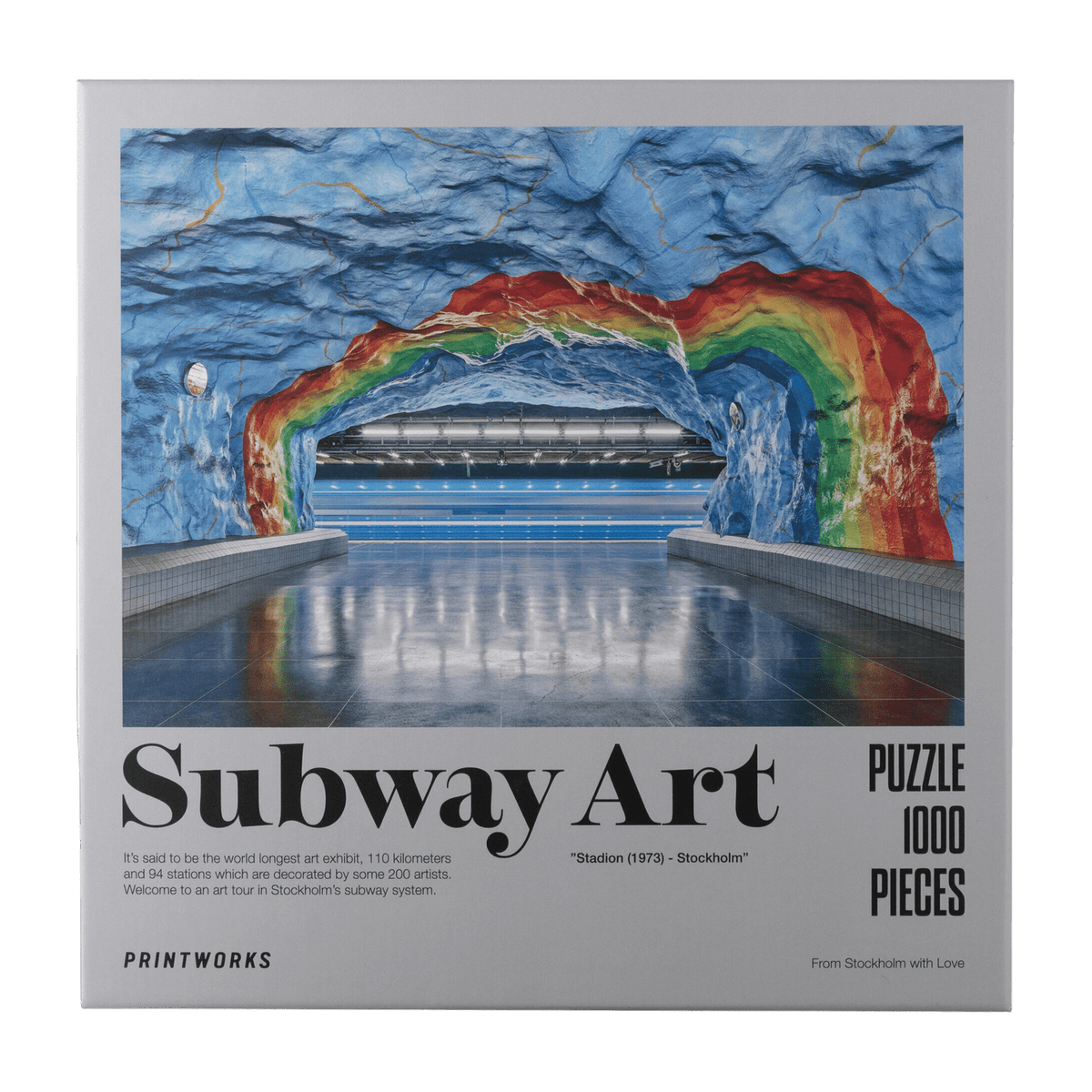 Puzzle subway art rainbow 1000 pièces - Printworks - The Cool Republic