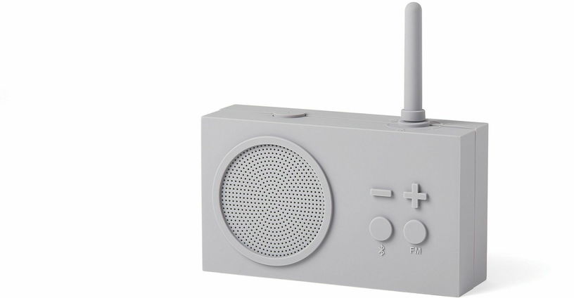 Radio FM & Enceinte Bluetooth gris clair Tykho 3 - Lexon - The Cool Republic