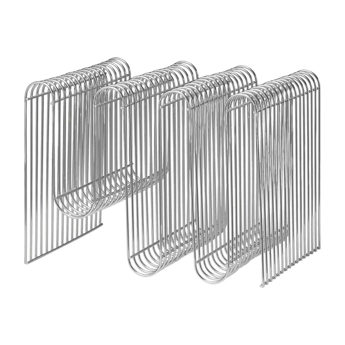 Range-magazine design argenté 40 cm Curva - AYTM - The Cool Republic