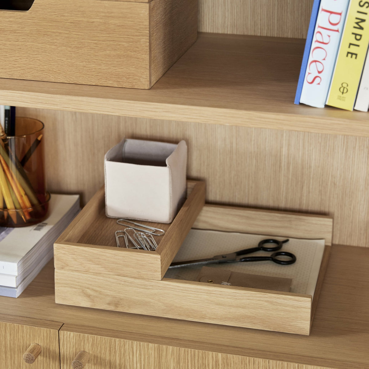 Oak Rail storage from bureau - Hübsch - The Cool Republic