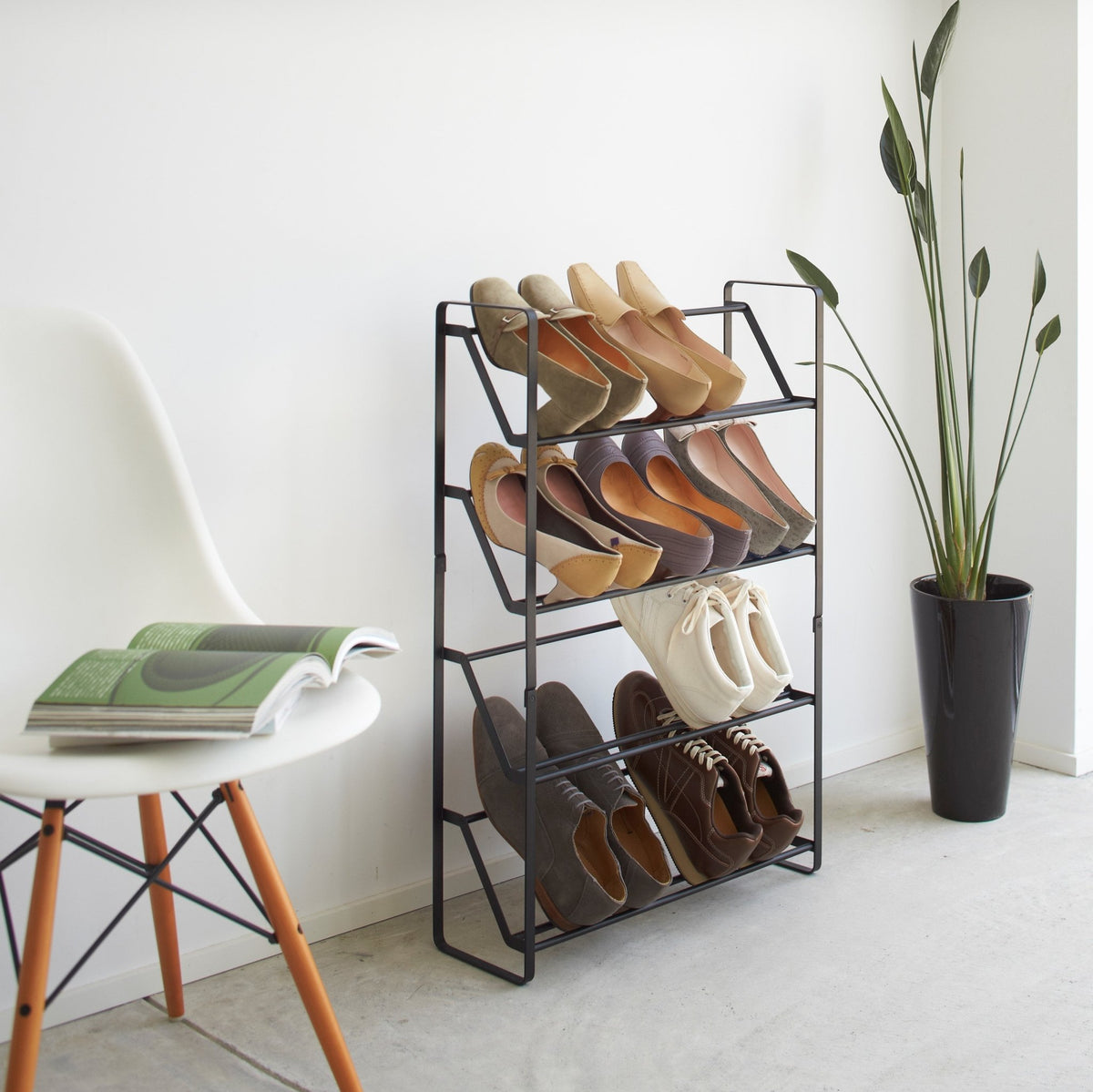 Rangement pour chaussures noir Frame Slim - Yamazaki - The Cool Republic