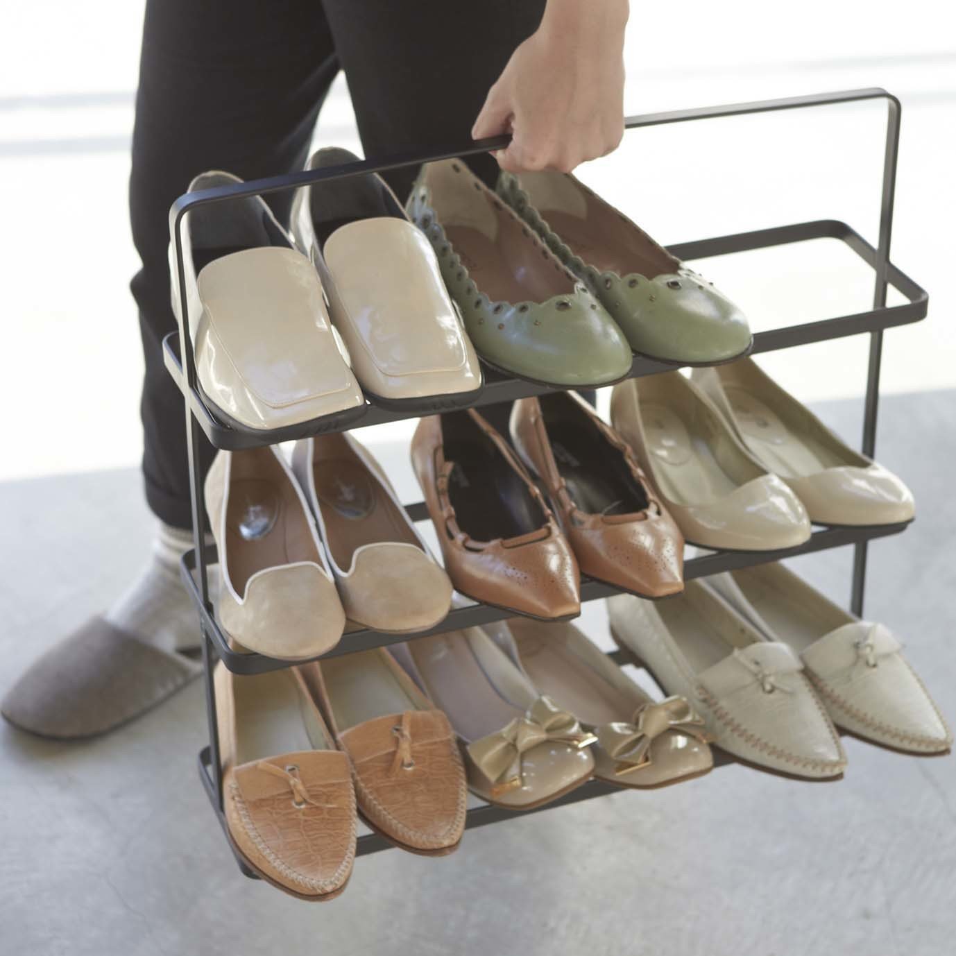Rangement pour chaussures noir Horizontal Tower - Yamazaki - The Cool Republic