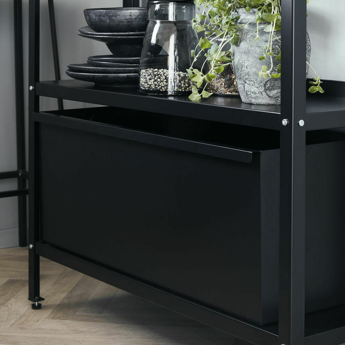 Rangement pour étagère en acier noire - House Doctor - The Cool Republic