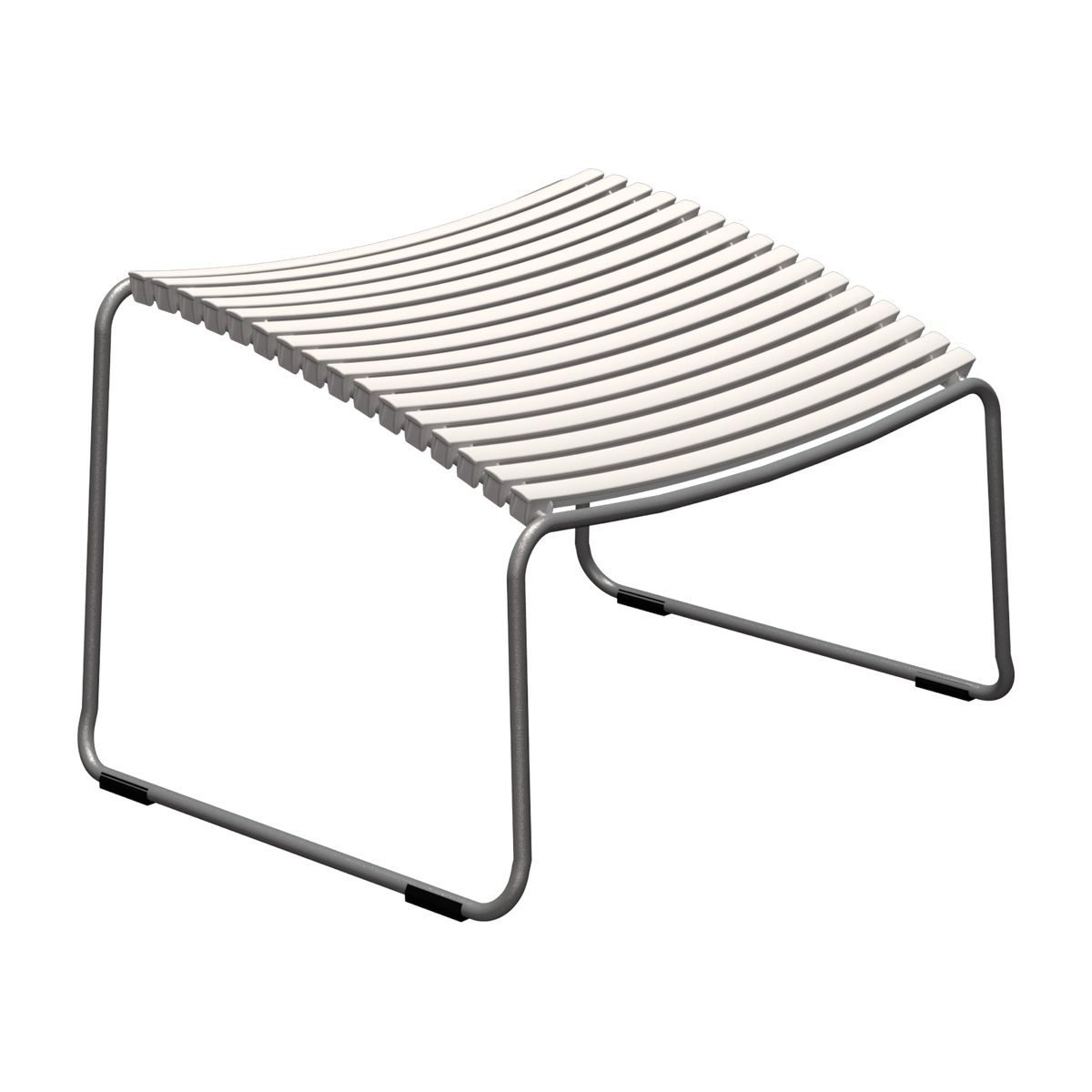 Repose pied d'extérieur en métal et plastique blanc 37x44x57cm Click - Houe - The Cool Republic
