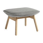 Repose pied gris foncé et chêne massif naturel Uchiwa - HAY - The Cool Republic
