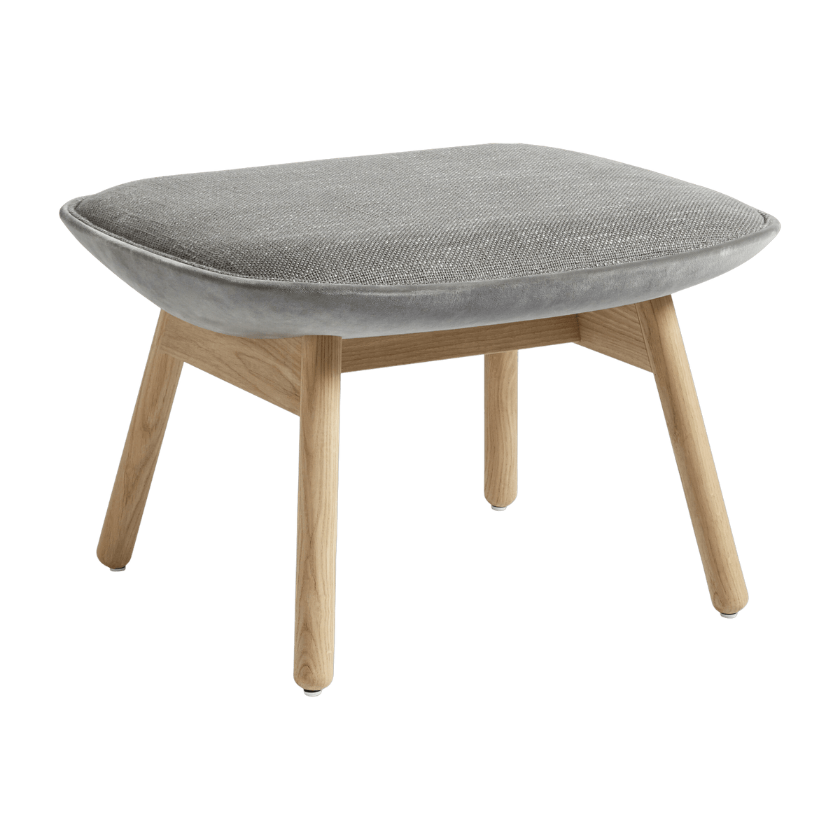 Repose pied gris foncé et chêne massif naturel Uchiwa - HAY - The Cool Republic