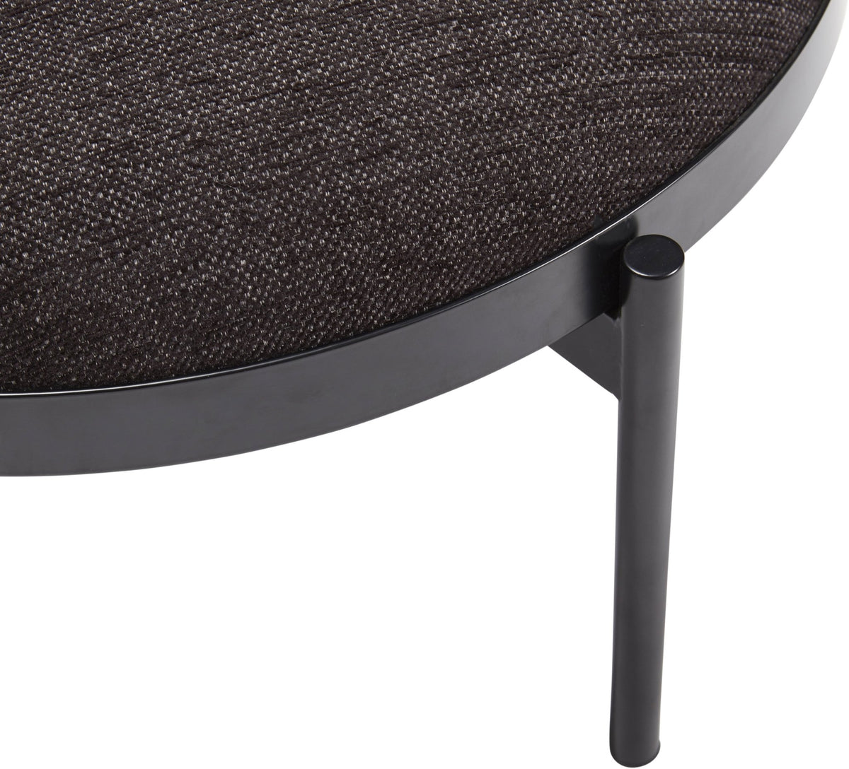 Repose-pied rond en tissu noir - Hübsch - The Cool Republic