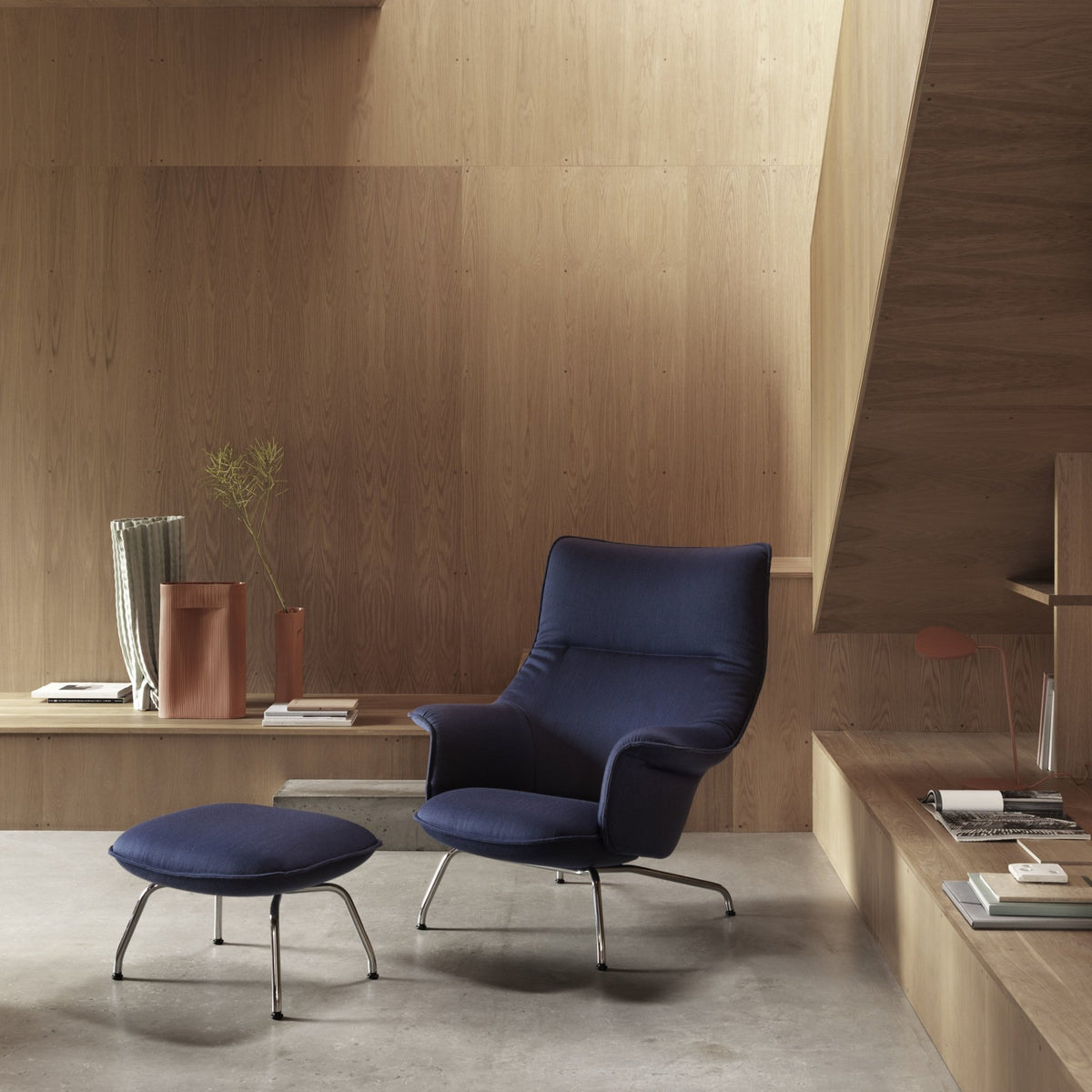 Repose-pieds bleu marine Doze - Muuto - The Cool Republic