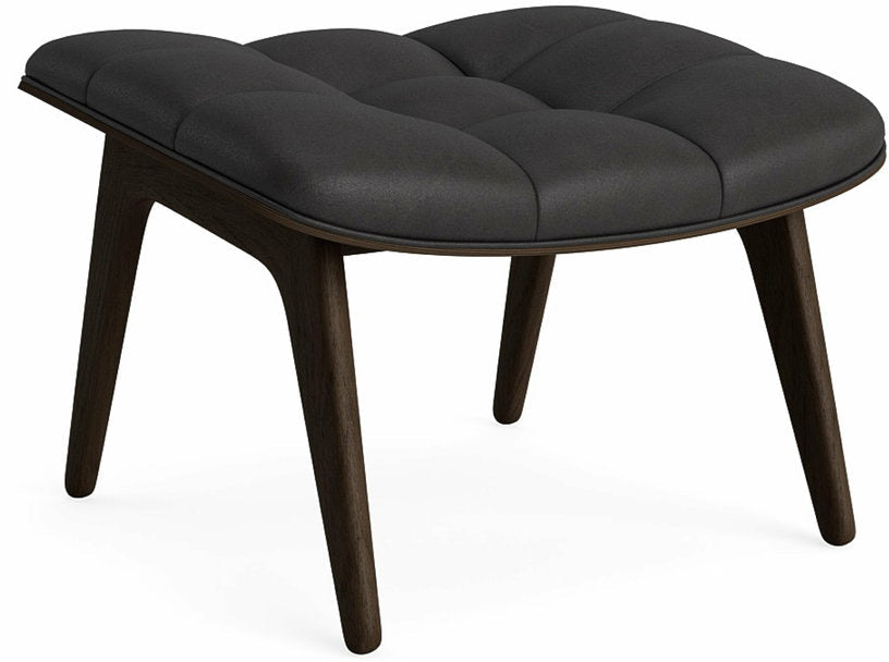 Repose - pieds en chêne fumé et rembourrage en cuir anthracite Mammoth - NORR11 - The Cool Republic