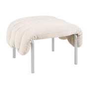 Repose-pieds en coton naturel et acier Puffy - Hem - The Cool Republic