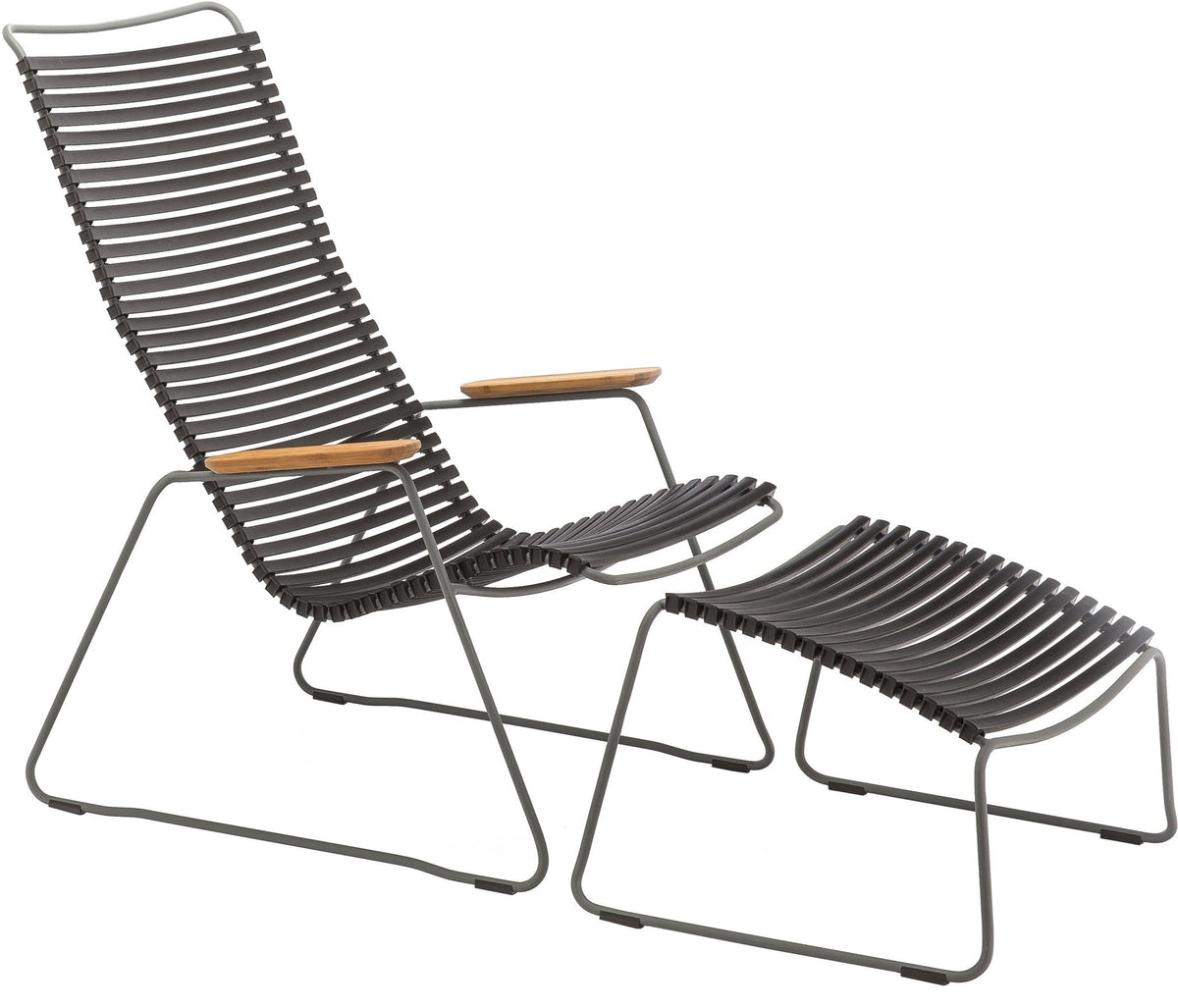 Repose-pieds en métal et plastique vert olive CLICK - Houe - The Cool Republic