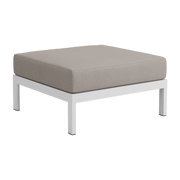 Repose-pieds en métal gris austral et tissu beige Easy - Tiptoe - The Cool Republic