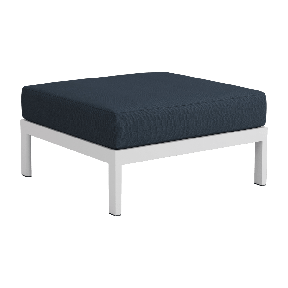 Footrest in southern grey metal and midnight blue fabric Easy - Tiptoe - The Cool Republic