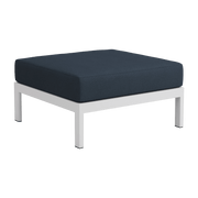 Repose-pieds en métal gris austral et tissu bleu nuit Easy - Tiptoe - The Cool Republic