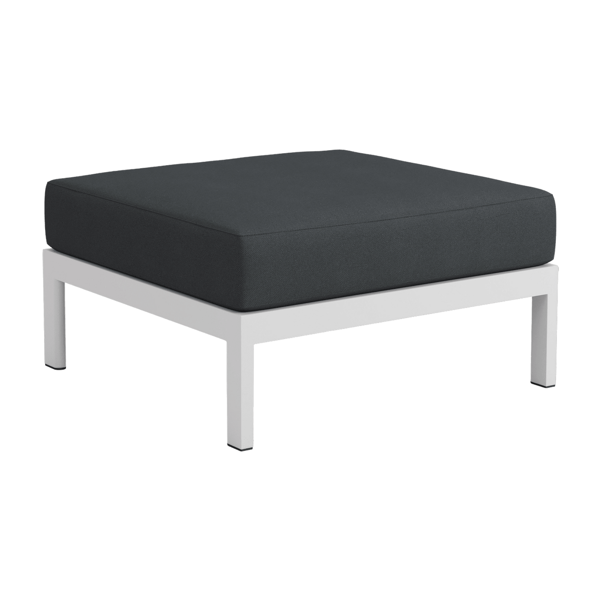 Southern grey metal footrest and slate grey fabric Easy - Tiptoe - The Cool Republic