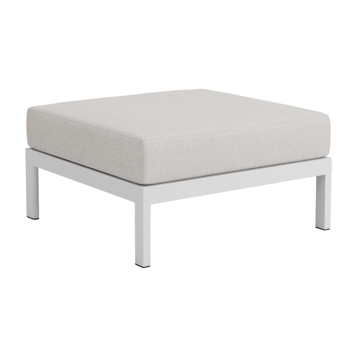 Footrest in metal and grey fabric Easy - Tiptoe - The Cool Republic