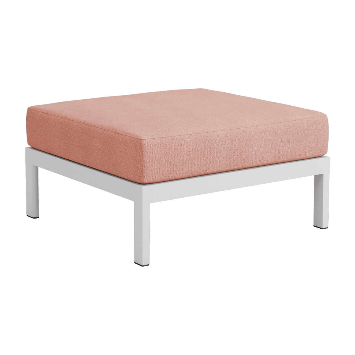 Footrest in southern grey metal and pink fabric Easy - Tiptoe - The Cool Republic