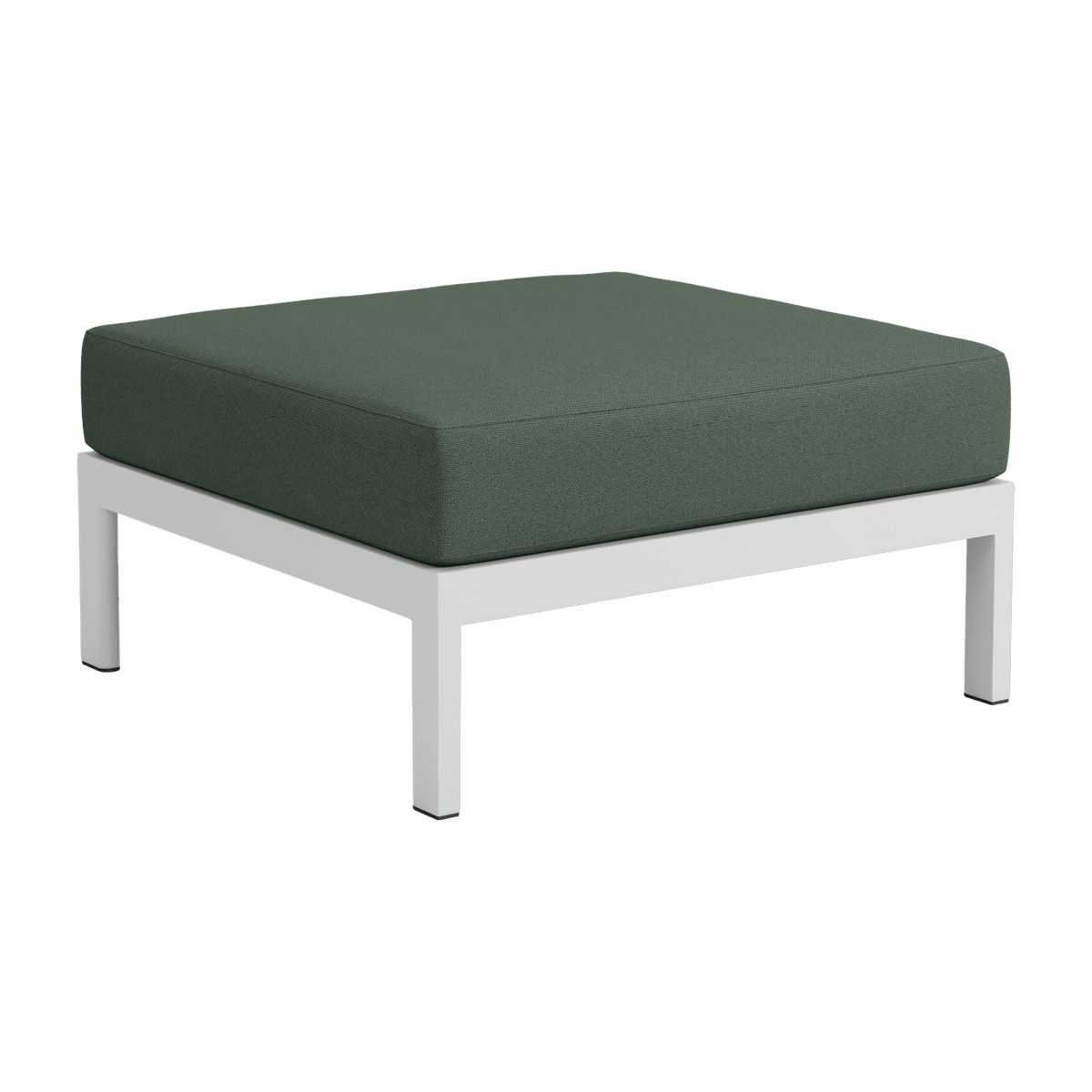 Southern grey metal and green fabric footrest Easy - Tiptoe - The Cool Republic