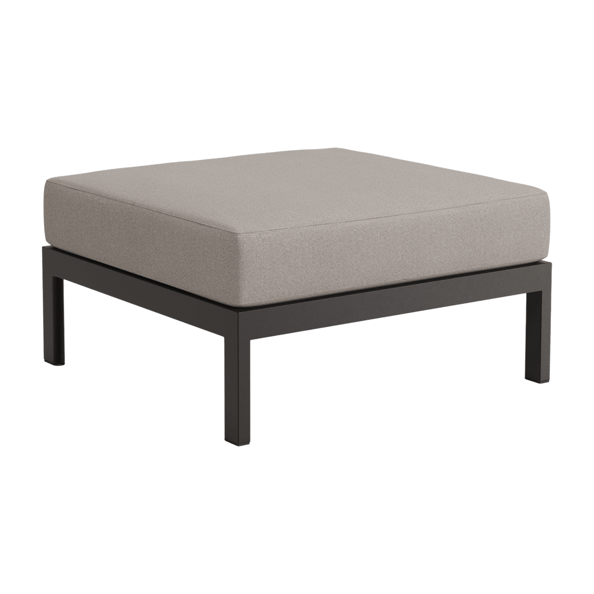 Black metal and beige fabric footrest Easy - Tiptoe - The Cool Republic