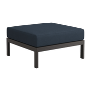 Repose-pieds en métal noir et tissu bleu nuit Easy - Tiptoe - The Cool Republic