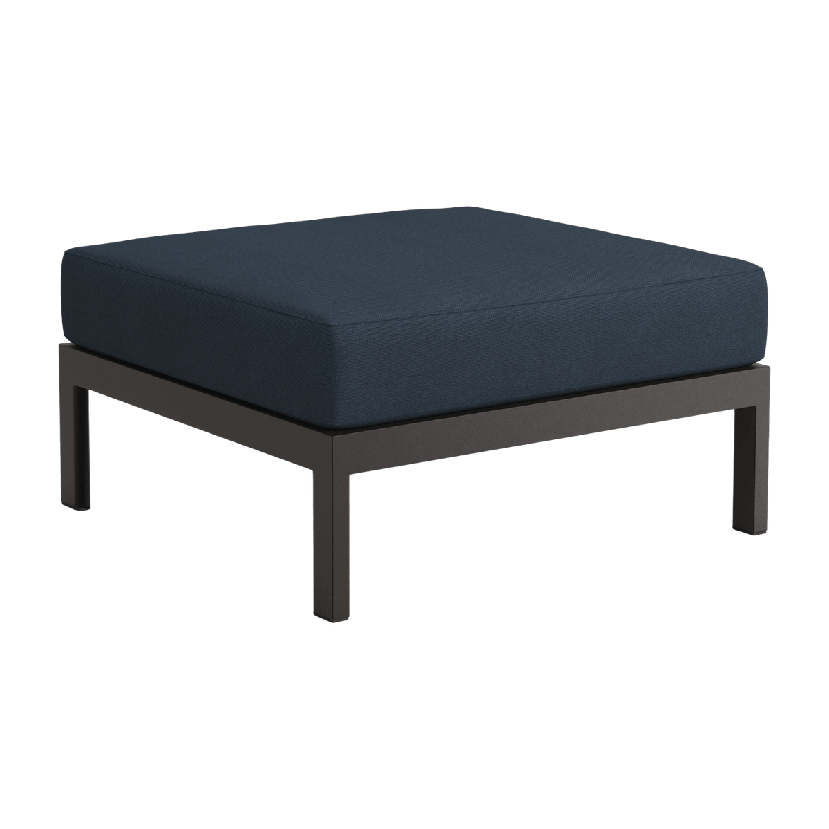 Repose-pieds en métal noir et tissu bleu nuit Easy - Tiptoe - The Cool Republic