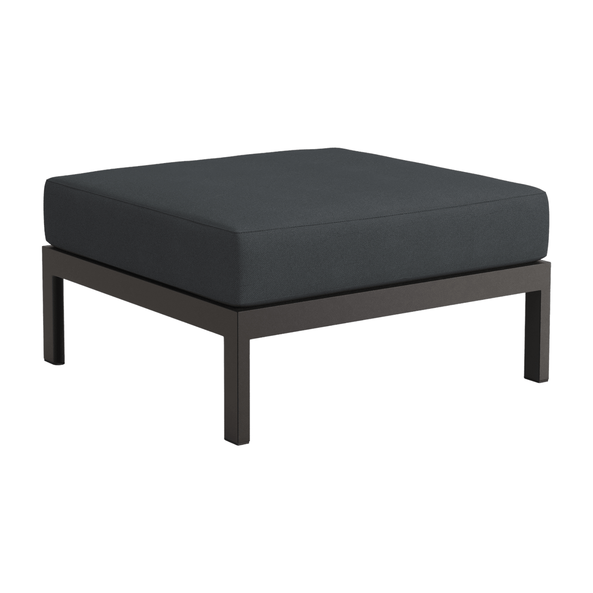 Black metal footrest and slate grey fabric Easy - Tiptoe - The Cool Republic