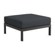 Repose-pieds en métal noir et tissu gris ardoise Easy - Tiptoe - The Cool Republic