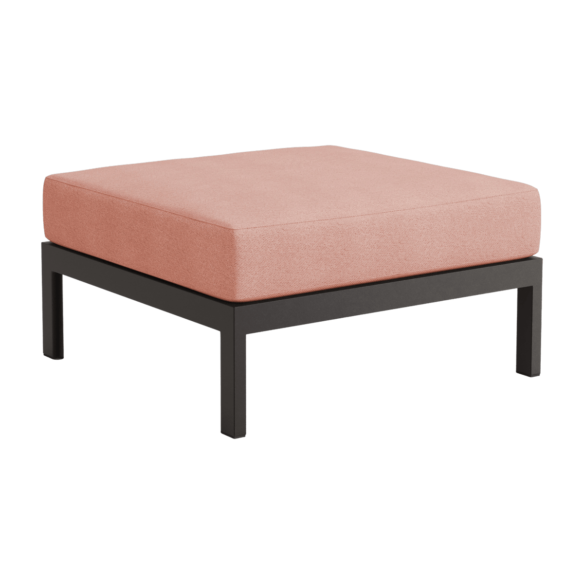 Black metal and pink fabric footrest Easy - Tiptoe - The Cool Republic