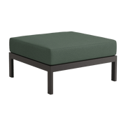 Repose-pieds en métal noir et tissu vert Easy - Tiptoe - The Cool Republic