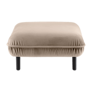 Repose-pieds en velours beige Bean - Emko - The Cool Republic
