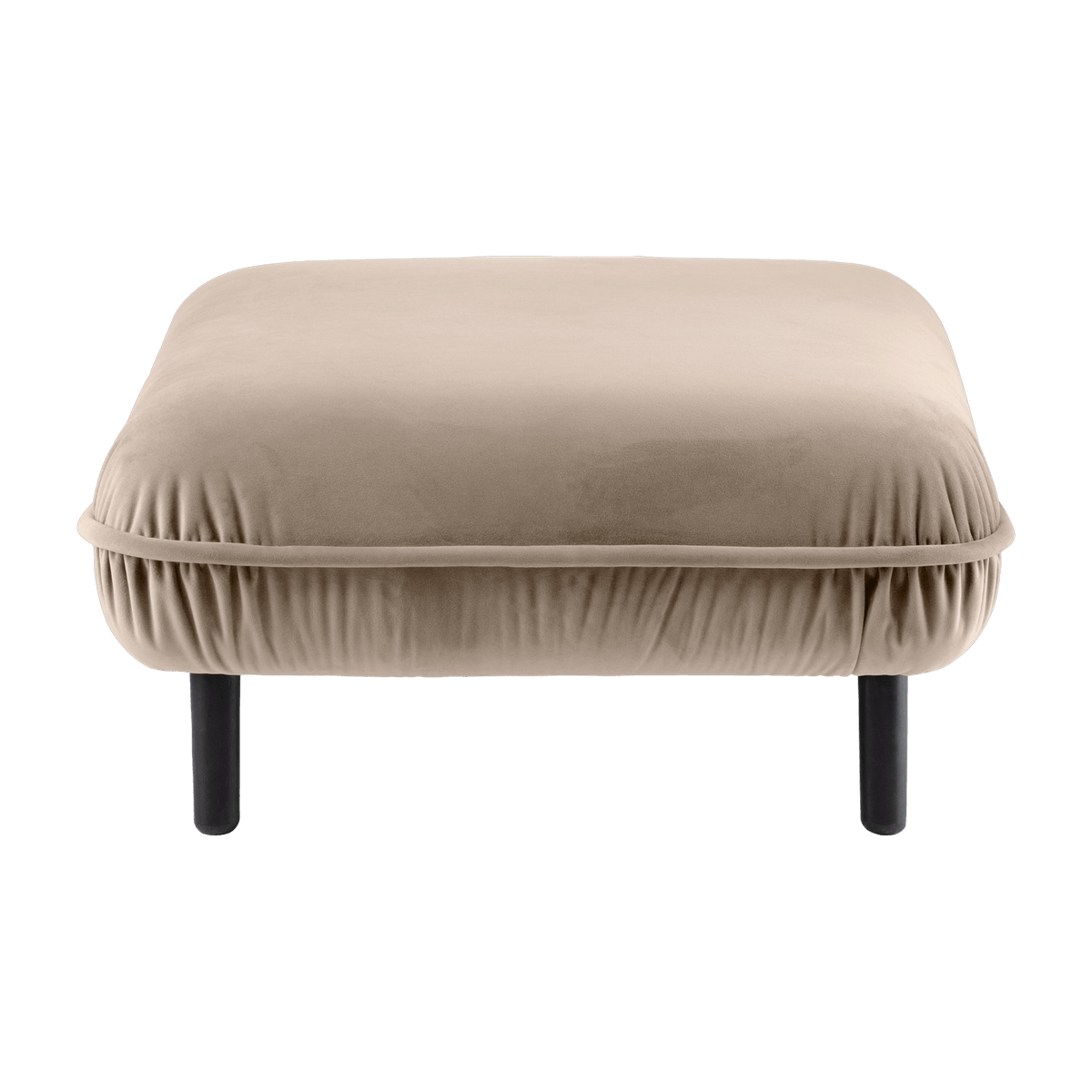 Repose-pieds en velours beige Bean - Emko - The Cool Republic