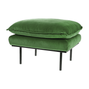 Repose-pieds en velours vert Retro - Hkliving - The Cool Republic