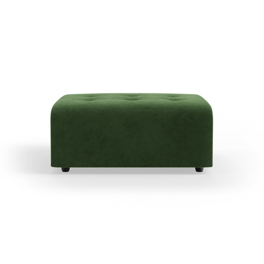 Repose-pieds en velours vert Vint - Hkliving - The Cool Republic