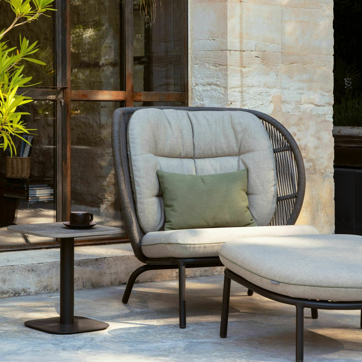 Repose-pieds gris fossil Kodo - Vincent Sheppard - The Cool Republic