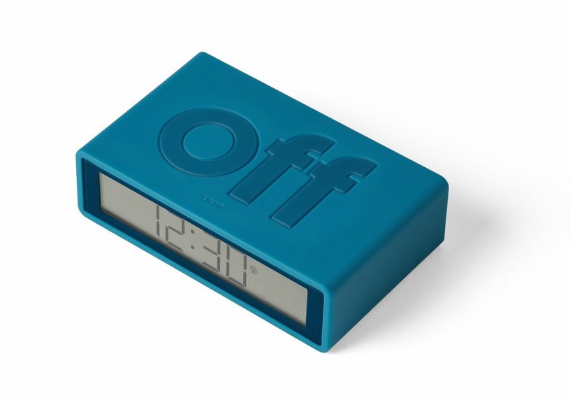 Réveil Flip Bleu canard - Lexon Design - The Cool Republic