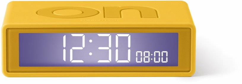 Réveil Flip de voyage jaune - Lexon Design - The Cool Republic