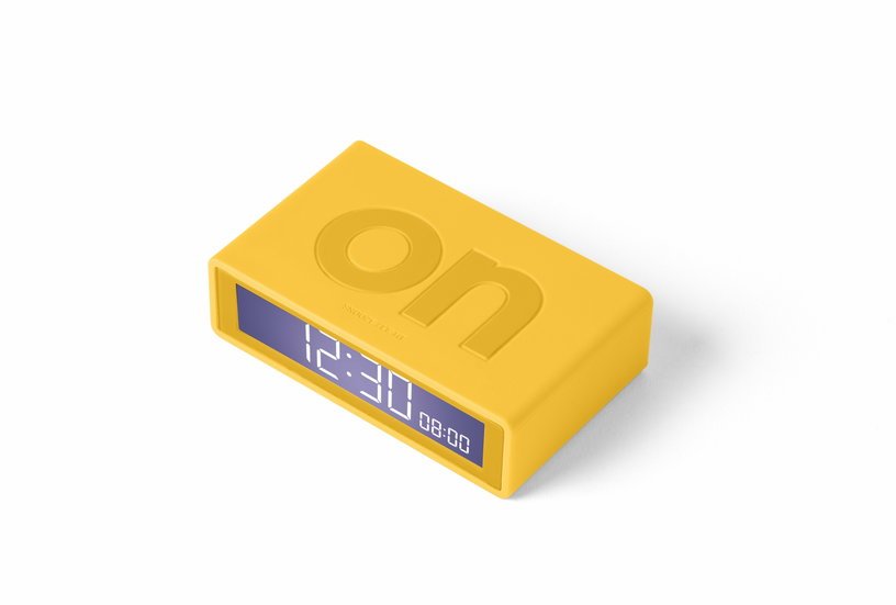 Réveil Flip de voyage jaune - Lexon Design - The Cool Republic
