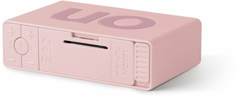 Réveil Flip de voyage rose - Lexon Design - The Cool Republic