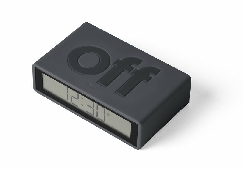 Réveil Flip gris foncé - Lexon Design - The Cool Republic
