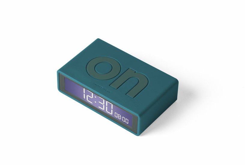 Réveil Flip + Travel Bleu canard - Lexon Design - The Cool Republic