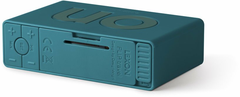 Réveil Flip + Travel Bleu canard - Lexon Design - The Cool Republic