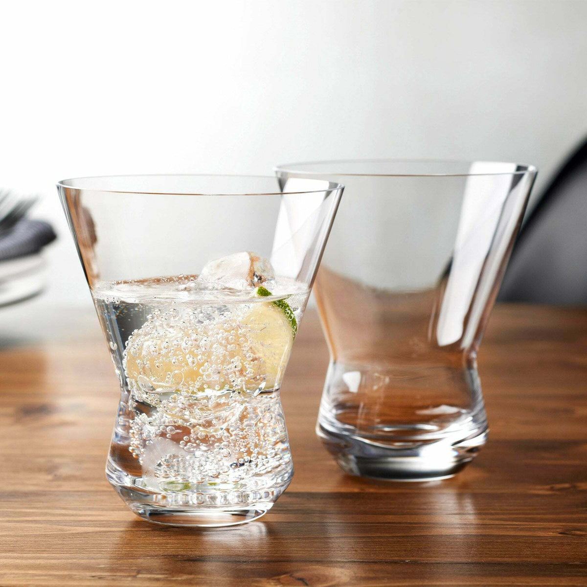 Rhythm Set of 2 Water Glasses Clear - (Ensemble de 2 verres à eau) Nude Glass - The Cool Republic