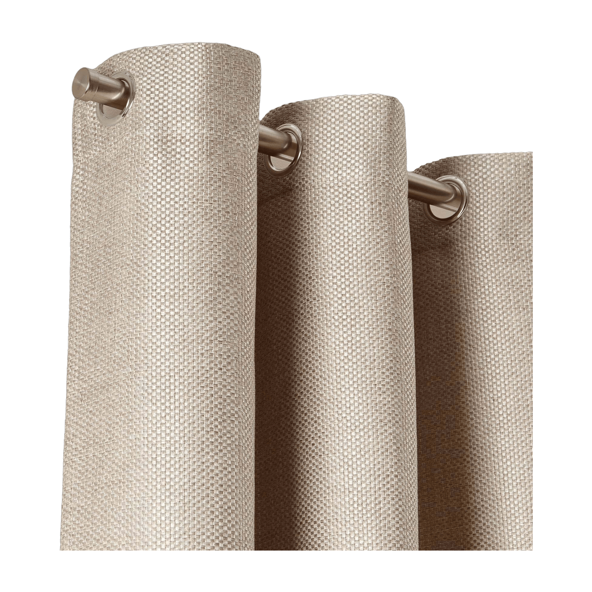Coconut Light Beige Eyelet Curtain - Madura - The Cool Republic