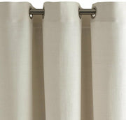 Rideau à oeillets en lin blanc et gris 145 x 285 cm Joao - Madura - The Cool Republic